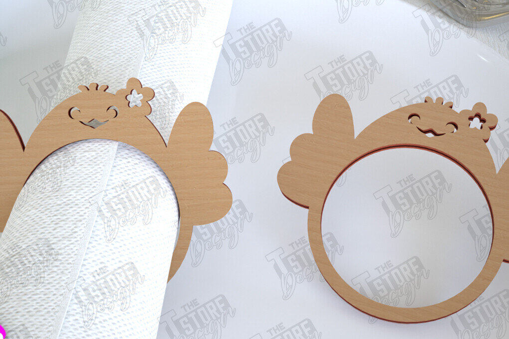 Σετ των 2 Intra απο ξύλο plywood  Χρώμα wenge 3mm-4mm πάχος - Πασχαλινά δαχτυλίδια χαρτοπετσέτας | Εορταστικό δείπνο Δίασταση 15x15 cm INTRAFABR-118026413