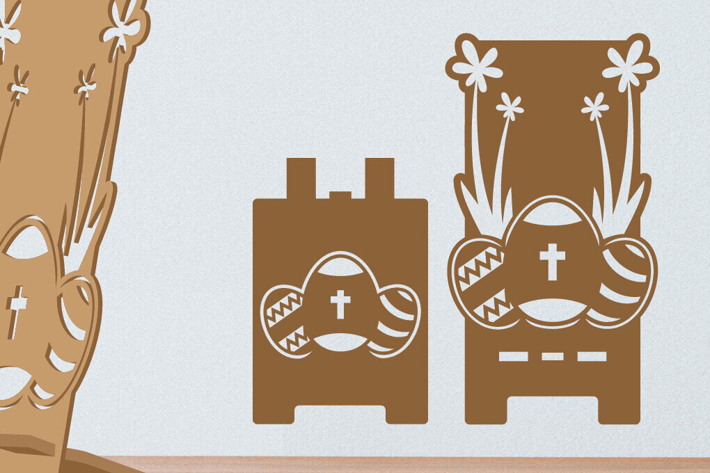 Σετ των 2 Intra απο ξύλο plywood  Χρώμα wenge 3mm-4mm πάχος - Πασχαλινό Τηλεφωνικό Σταντ | Πασχαλινή θήκη τηλεφώνου Δίασταση 5x7 cm INTRAFABR-123823845