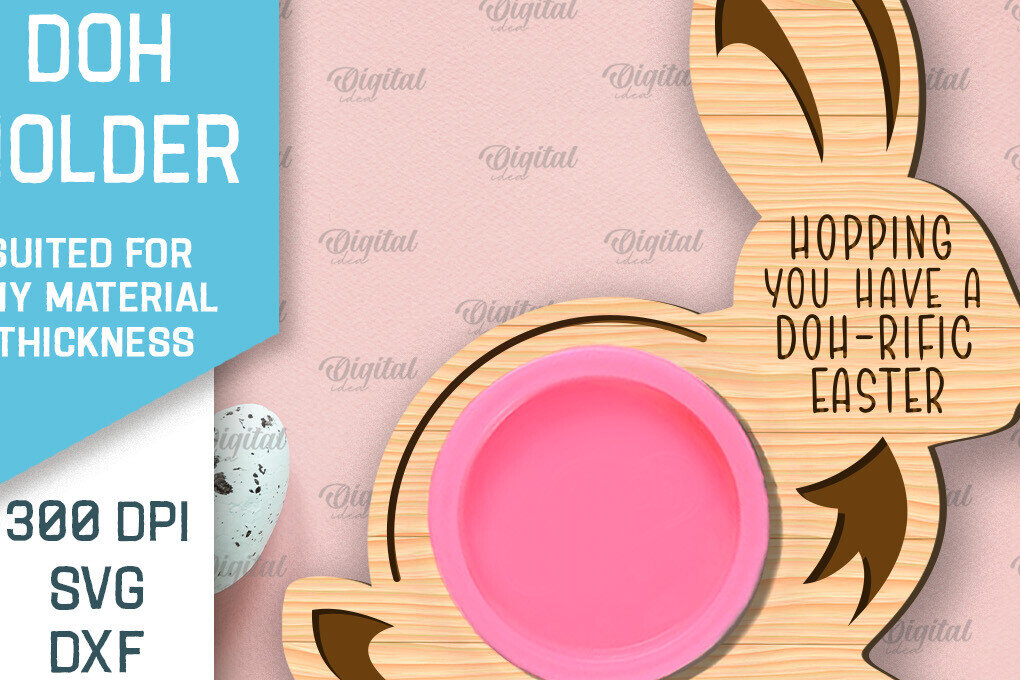 Σετ των 2 Intra απο ξύλο plywood  Χρώμα wenge 3mm-4mm πάχος - Πασχαλινό παιχνίδι Doh Holder Δίασταση 15x15 cm INTRAFABR-123823858