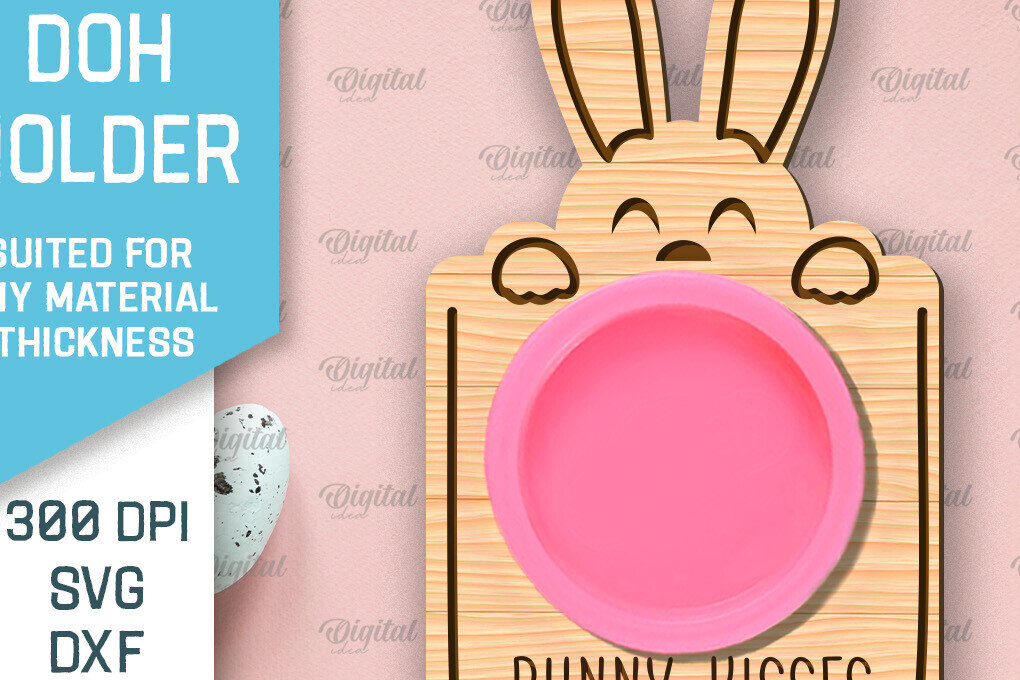 Σετ των 2 Intra απο ξύλο plywood  Χρώμα wenge 3mm-4mm πάχος - Πασχαλινό παιχνίδι Doh Holder Δίασταση 15x15 cm INTRAFABR-123773585