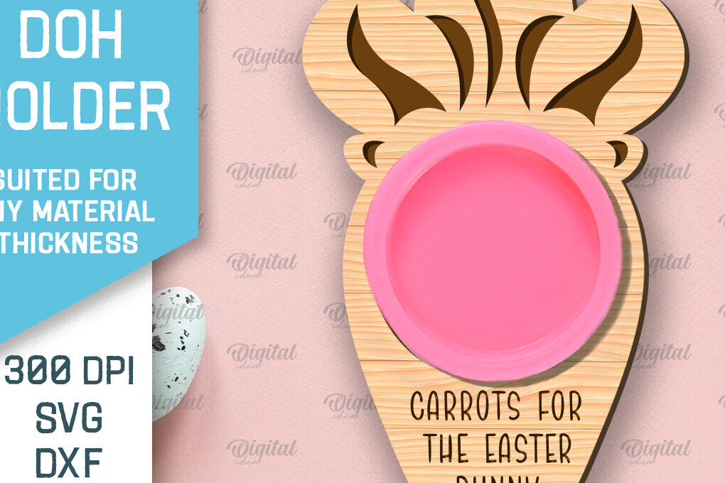 Σετ των 2 Intra απο ξύλο plywood  Χρώμα wenge 3mm-4mm πάχος - Πασχαλινό παιχνίδι Doh Holder Δίασταση 15x15 cm INTRAFABR-123893097