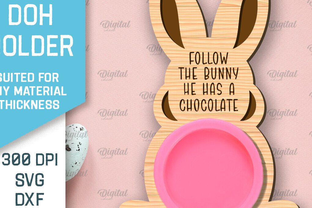 Σετ των 2 Intra απο ξύλο plywood  Χρώμα wenge 3mm-4mm πάχος - Πασχαλινό παιχνίδι Doh Holder Δίασταση 15x15 cm INTRAFABR-123893078