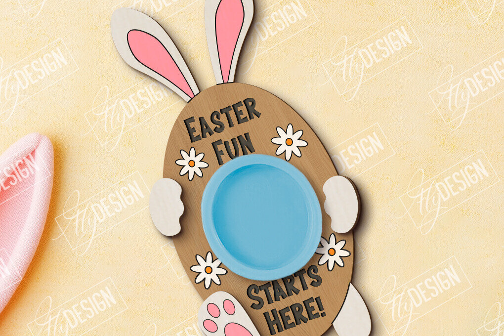 Σετ των 2 Intra απο ξύλο plywood  Χρώμα wenge 3mm-4mm πάχος - Δωροκάρτα Πασχαλινής Ζύμης | CNC Δίασταση 15x15 cm INTRAFABR-97801204