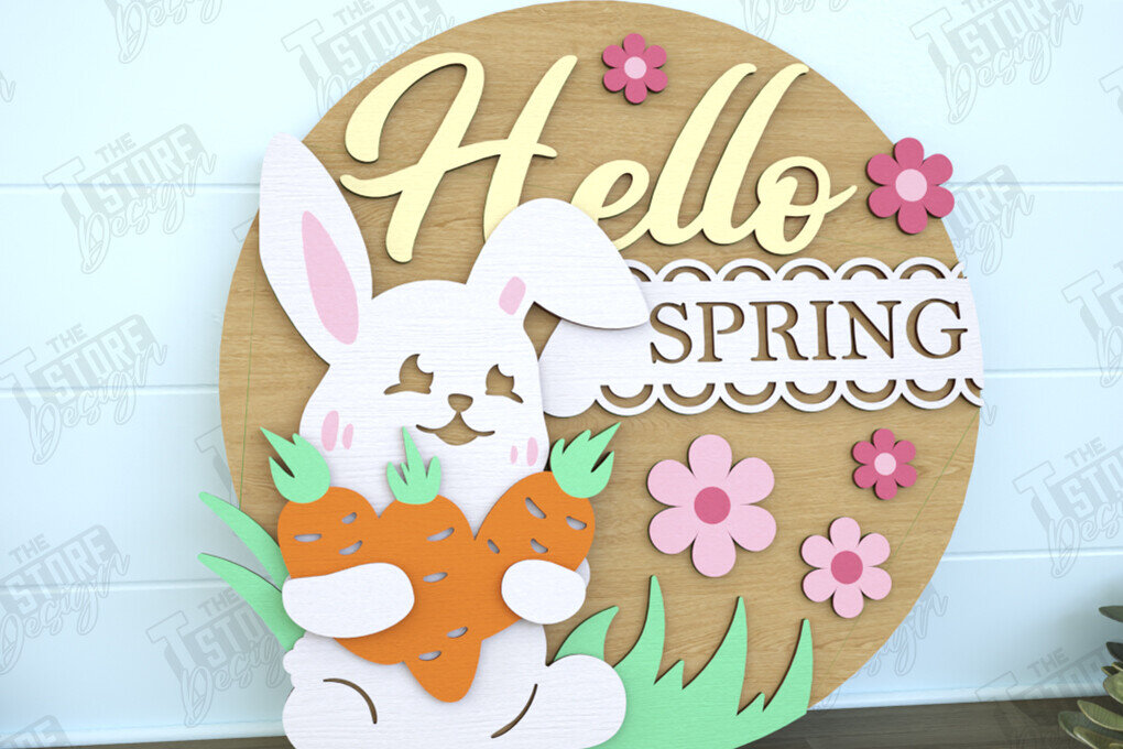 Σετ των 2 Intra απο ξύλο plywood  Χρώμα wenge 3mm-4mm πάχος - Πασχαλινή Στρογγυλή Πινακίδα | Καλό Πάσχα | CNC Δίασταση 15x15 cm INTRAFABR-91508080