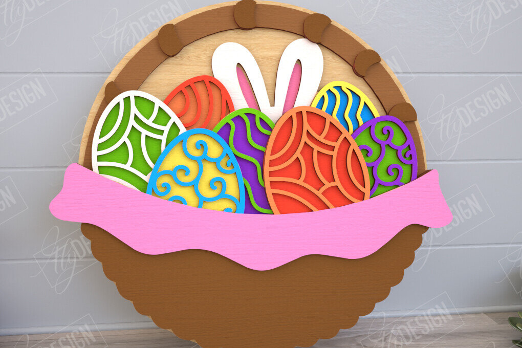 Σετ των 2 Intra απο ξύλο plywood  Χρώμα wenge 3mm-4mm πάχος - Πασχαλινή Στρογγυλή Πινακίδα | Διακόσμηση σπιτιού | CNC Δίασταση 15x15 cm INTRAFABR-91595744