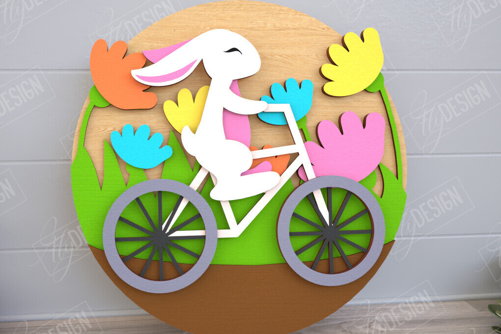 Σετ των 2 Intra απο ξύλο plywood  Χρώμα wenge 3mm-4mm πάχος - Πασχαλινή Στρογγυλή Πινακίδα | Διακόσμηση σπιτιού | CNC Δίασταση 15x15 cm INTRAFABR-91437763