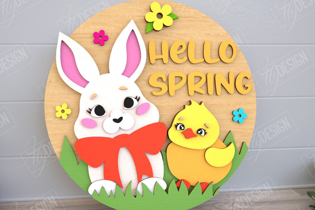 Σετ των 2 Intra απο ξύλο plywood  Χρώμα wenge 3mm-4mm πάχος - Πασχαλινή Στρογγυλή Πινακίδα | Διακόσμηση σπιτιού | CNC Δίασταση 15x15 cm INTRAFABR-91352598