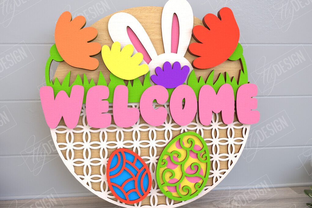 Σετ των 2 Intra απο ξύλο plywood  Χρώμα wenge 3mm-4mm πάχος - Πασχαλινή Στρογγυλή Πινακίδα | Διακόσμηση σπιτιού | CNC Δίασταση 15x15 cm INTRAFABR-96218310