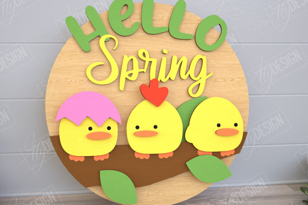 Σετ των 2 Intra απο ξύλο plywood  Χρώμα wenge 3mm-4mm πάχος - Πασχαλινή Στρογγυλή Πινακίδα | Διακόσμηση σπιτιού | CNC Δίασταση 15x15 cm INTRAFABR-96218153