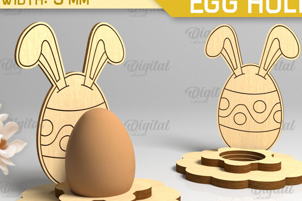 Σετ των 2 Intra απο ξύλο plywood  Χρώμα wenge 3mm-4mm πάχος - Πασχαλινή Μονή Αυγοθήκη με Δίασταση 15x15 cm INTRAFABR-125321397