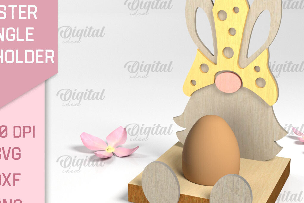 Σετ των 2 Intra απο ξύλο plywood  Χρώμα wenge 3mm-4mm πάχος - Πασχαλινή Μονή Αυγοθήκη με Δίασταση 15x15 cm INTRAFABR-125321406