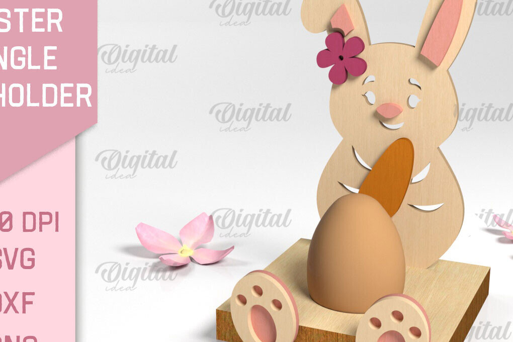 Σετ των 2 Intra απο ξύλο plywood  Χρώμα wenge 3mm-4mm πάχος - Πασχαλινή Μονή Αυγοθήκη με Δίασταση 15x15 cm INTRAFABR-29390716