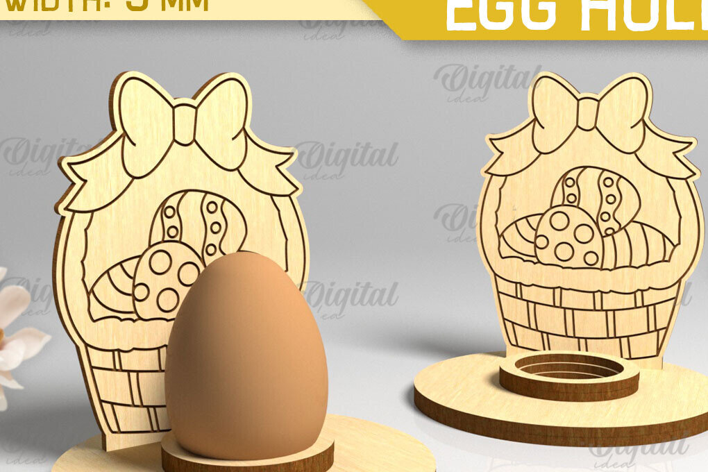 Σετ των 2 Intra απο ξύλο plywood  Χρώμα wenge 3mm-4mm πάχος - Πασχαλινή Μονή Αυγοθήκη με Δίασταση 15x15 cm INTRAFABR-37614944