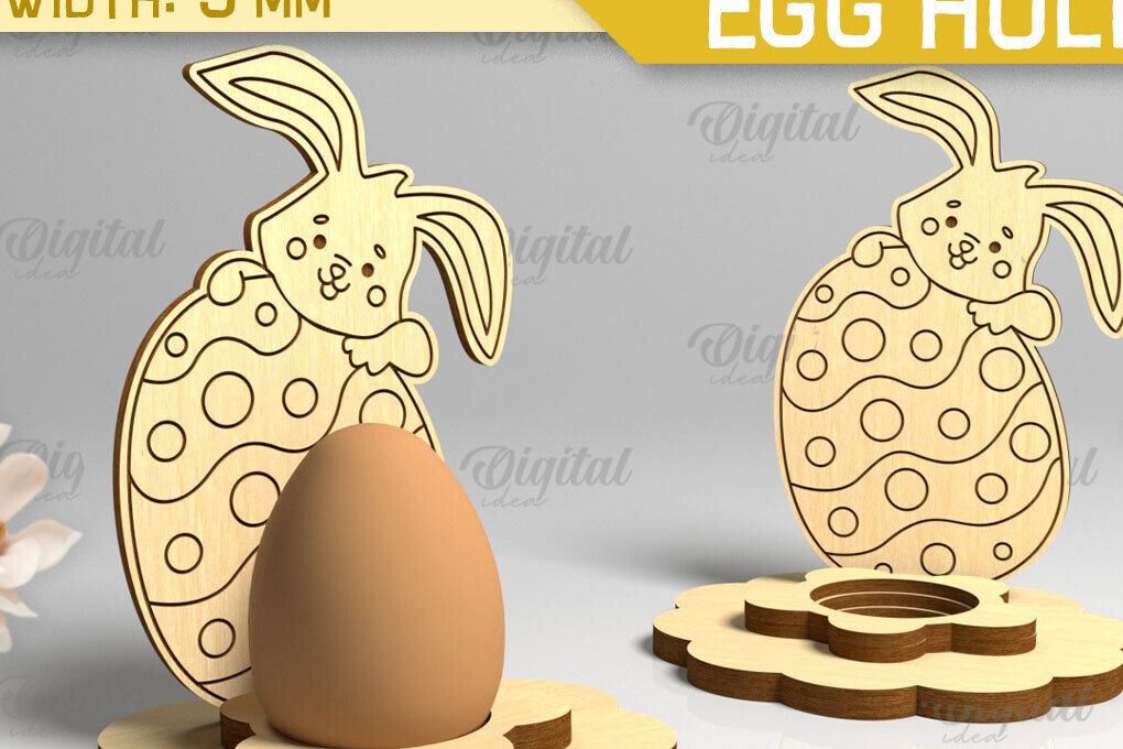 Σετ των 2 Intra απο ξύλο plywood  Χρώμα wenge 3mm-4mm πάχος - Πασχαλινή Μονή Αυγοθήκη με Δίασταση 15x15 cm INTRAFABR-37753780