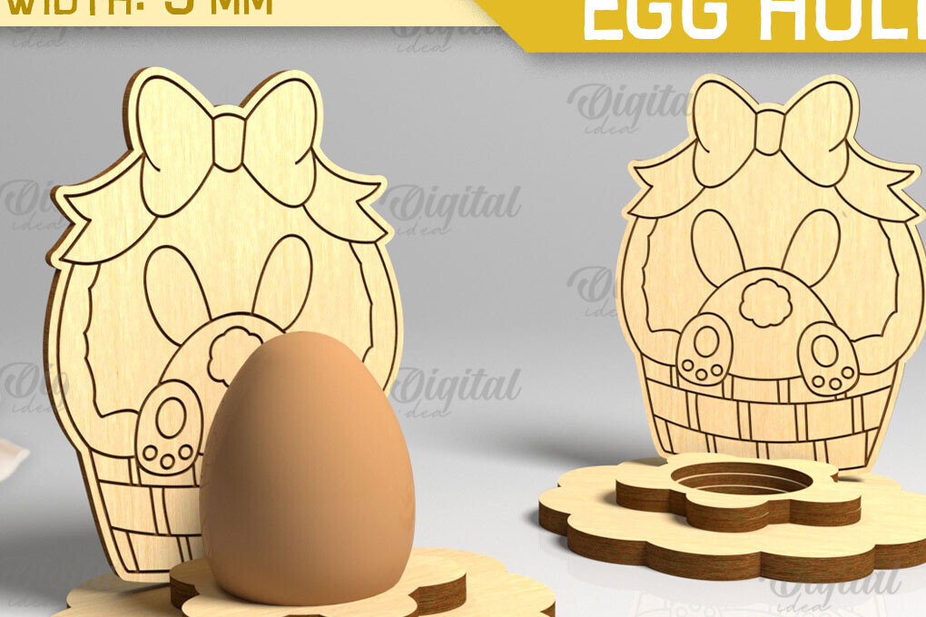 Σετ των 2 Intra απο ξύλο plywood  Χρώμα wenge 3mm-4mm πάχος - Πασχαλινή Μονή Αυγοθήκη με Δίασταση 15x15 cm INTRAFABR-109722264