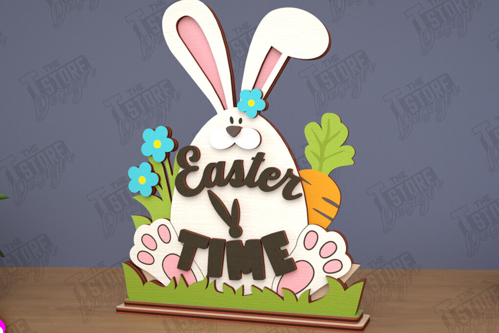 Σετ των 2 Intra απο ξύλο plywood  Χρώμα wenge 3mm-4mm πάχος - Πασχαλινό περίπτερο | Πασχαλινό λαγουδάκι | Διακόσμηση σπιτιού Δίασταση 15x15 cm INTRAFABR-74819326