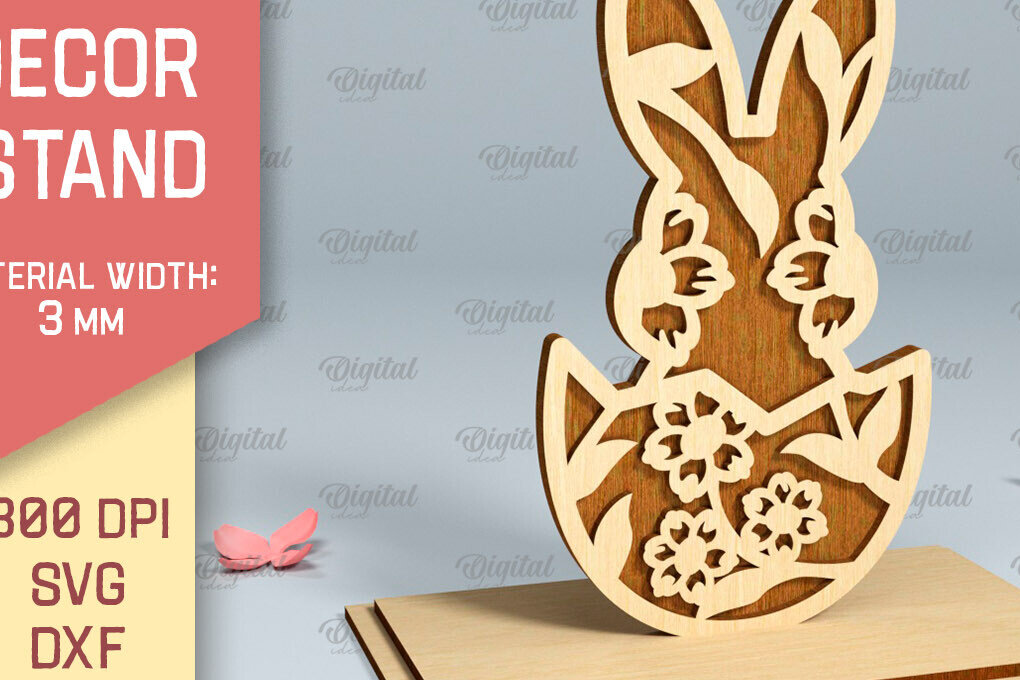 Σετ των 2 Intra απο ξύλο plywood  Χρώμα wenge 3mm-4mm πάχος - Πασχαλινό περίπτερο . Πασχαλινή διακόσμηση με λέιζερ Δίασταση 15x15 cm INTRAFABR-68303156