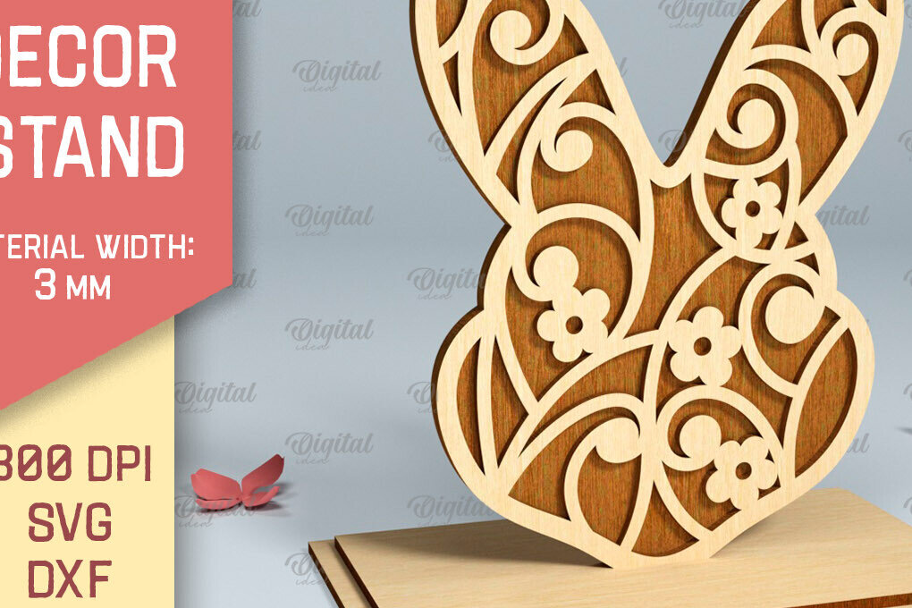 Σετ των 2 Intra απο ξύλο plywood  Χρώμα wenge 3mm-4mm πάχος - Πασχαλινό περίπτερο . Πασχαλινή διακόσμηση με λέιζερ Δίασταση 15x15 cm INTRAFABR-90038842