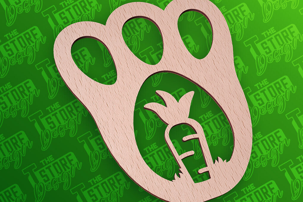 Σετ των 2 Intra απο ξύλο plywood  Χρώμα wenge 3mm-4mm πάχος - με λέιζερ πασχαλινό στένσιλ | CNC Δίασταση 15x15 cm INTRAFABR-93462581