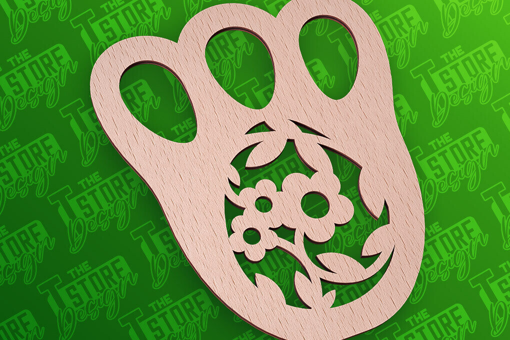 Σετ των 2 Intra απο ξύλο plywood  Χρώμα wenge 3mm-4mm πάχος - με λέιζερ πασχαλινό στένσιλ | CNC Δίασταση 15x15 cm INTRAFABR-93546182