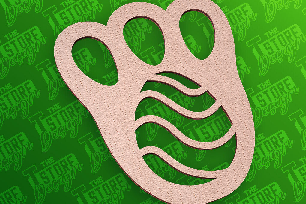 Σετ των 2 Intra απο ξύλο plywood  Χρώμα wenge 3mm-4mm πάχος - με λέιζερ πασχαλινό στένσιλ | CNC Δίασταση 15x15 cm INTRAFABR-93546201