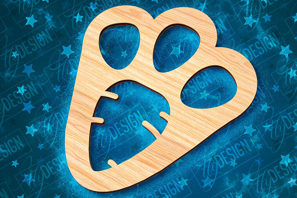 Σετ των 2 Intra απο ξύλο plywood  Χρώμα wenge 3mm-4mm πάχος - Πασχαλινό στένσιλ | Πασχαλινό σχέδιο Δίασταση 15x15 cm INTRAFABR-93462550