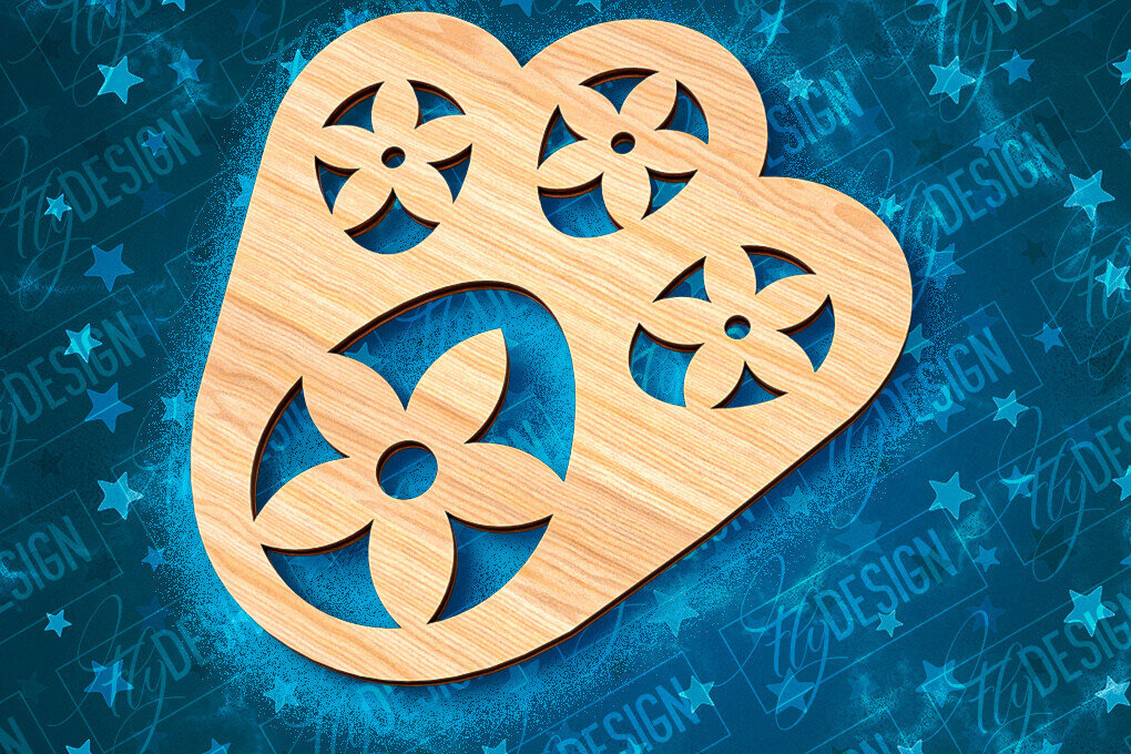 Σετ των 2 Intra απο ξύλο plywood  Χρώμα wenge 3mm-4mm πάχος - Πασχαλινό στένσιλ | Πασχαλινό σχέδιο Δίασταση 15x15 cm INTRAFABR-100398530