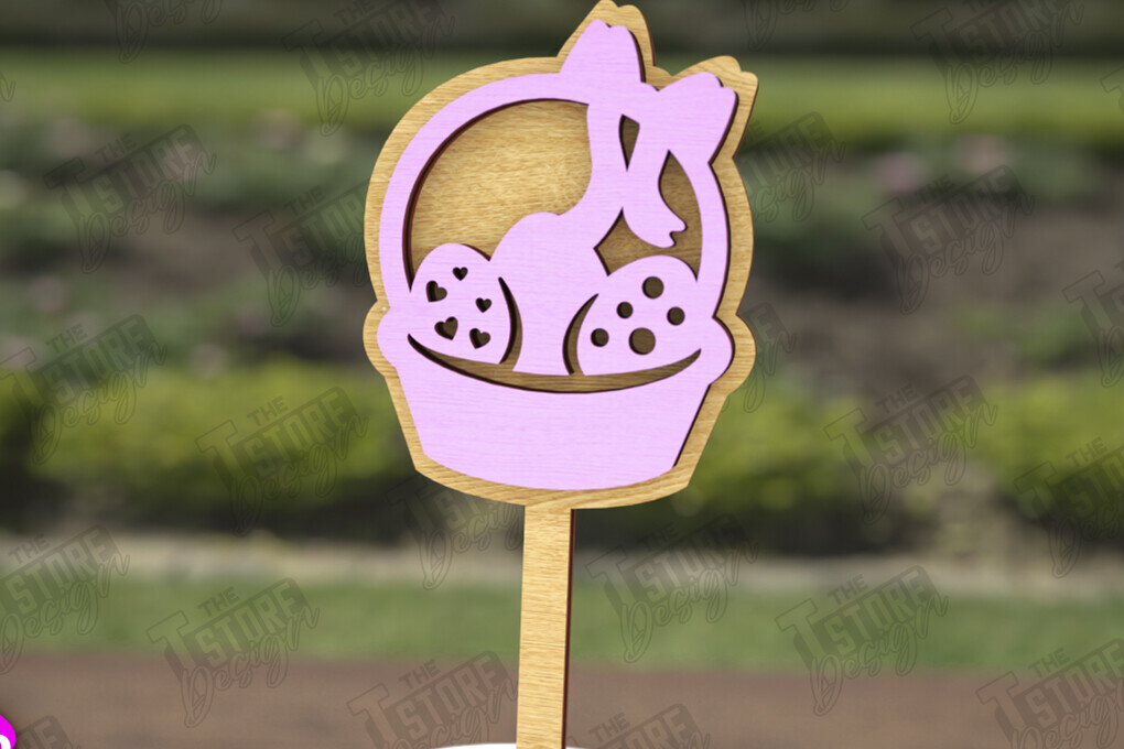 Σετ των 2 Intra απο ξύλο plywood  Χρώμα wenge 3mm-4mm πάχος - Πασχαλινά μπαστούνια για ανακατεύοντας ποτά | CNC Δίασταση 15x15 cm INTRAFABR-100522036