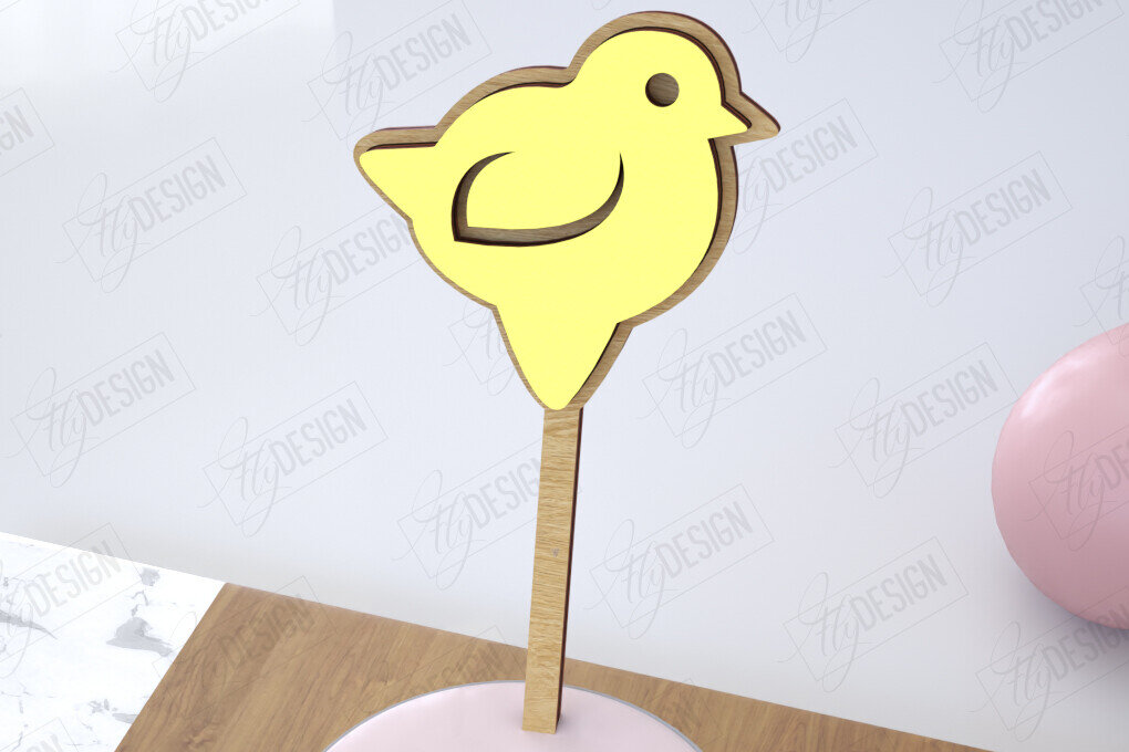 Σετ των 2 Intra απο ξύλο plywood  Χρώμα wenge 3mm-4mm πάχος - Πασχαλινά μπαστούνια για ανακατεύοντας ποτά | CNC Δίασταση 15x15 cm INTRAFABR-72392064