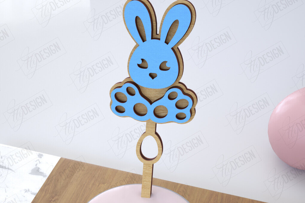 Σετ των 2 Intra απο ξύλο plywood  Χρώμα wenge 3mm-4mm πάχος - Πασχαλινά μπαστούνια για ανακατεύοντας ποτά | CNC Δίασταση 15x15 cm INTRAFABR-95918414