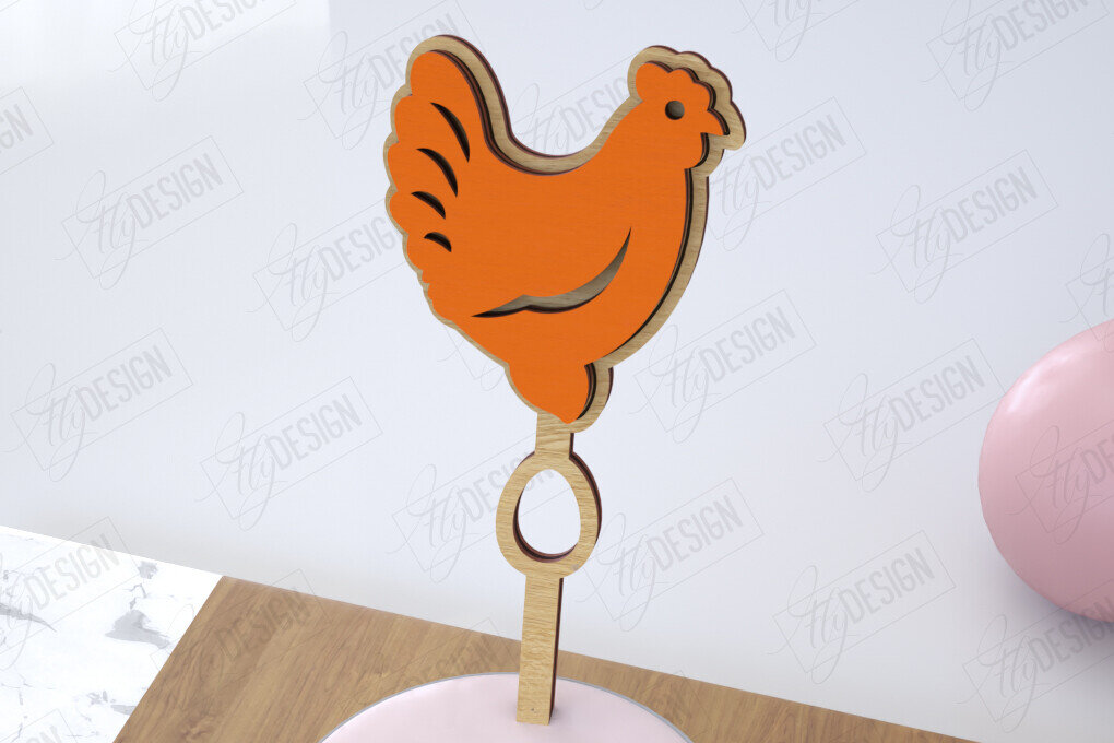 Σετ των 2 Intra απο ξύλο plywood  Χρώμα wenge 3mm-4mm πάχος - Πασχαλινά μπαστούνια για ανακατεύοντας ποτά | CNC Δίασταση 15x15 cm INTRAFABR-91744429