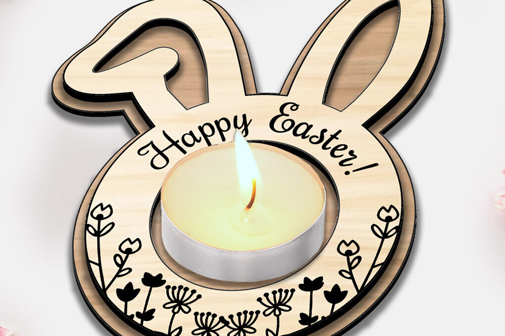 Σετ των 2 Intra απο ξύλο plywood  Χρώμα wenge 3mm-4mm πάχος - Πασχαλινή λαμπάδα τσαγιού Δώρο Δίασταση 15x15 cm INTRAFABR-114327507