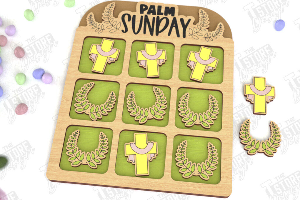 Σετ των 2 Intra απο ξύλο plywood  Χρώμα wenge 3mm-4mm πάχος - Πασχαλινό Tic Tac Toe | Νότες και Σταυροί Δίασταση 15x15 cm INTRAFABR-58504555