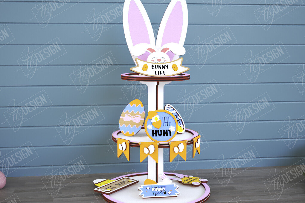 Σετ των 2 Intra απο ξύλο plywood  Χρώμα wenge 3mm-4mm πάχος - Πασχαλινός Δίσκος | Στρογγυλό σταντ | CNC Δίασταση 15x15 cm INTRAFABR-22617238