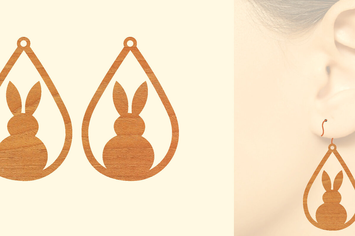 Σετ των 3 Intra απο ξύλο plywood  Χρώμα wenge 3mm-4mm πάχος - Πασχαλινά Ξύλινα Σκουλαρίκια Δίασταση 3x3 cm INTRAFABR-57213151