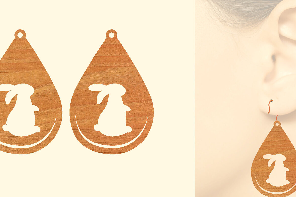 Σετ των 3 Intra απο ξύλο plywood  Χρώμα wenge 3mm-4mm πάχος - Πασχαλινά Ξύλινα Σκουλαρίκια Δίασταση 3x3 cm INTRAFABR-57335486