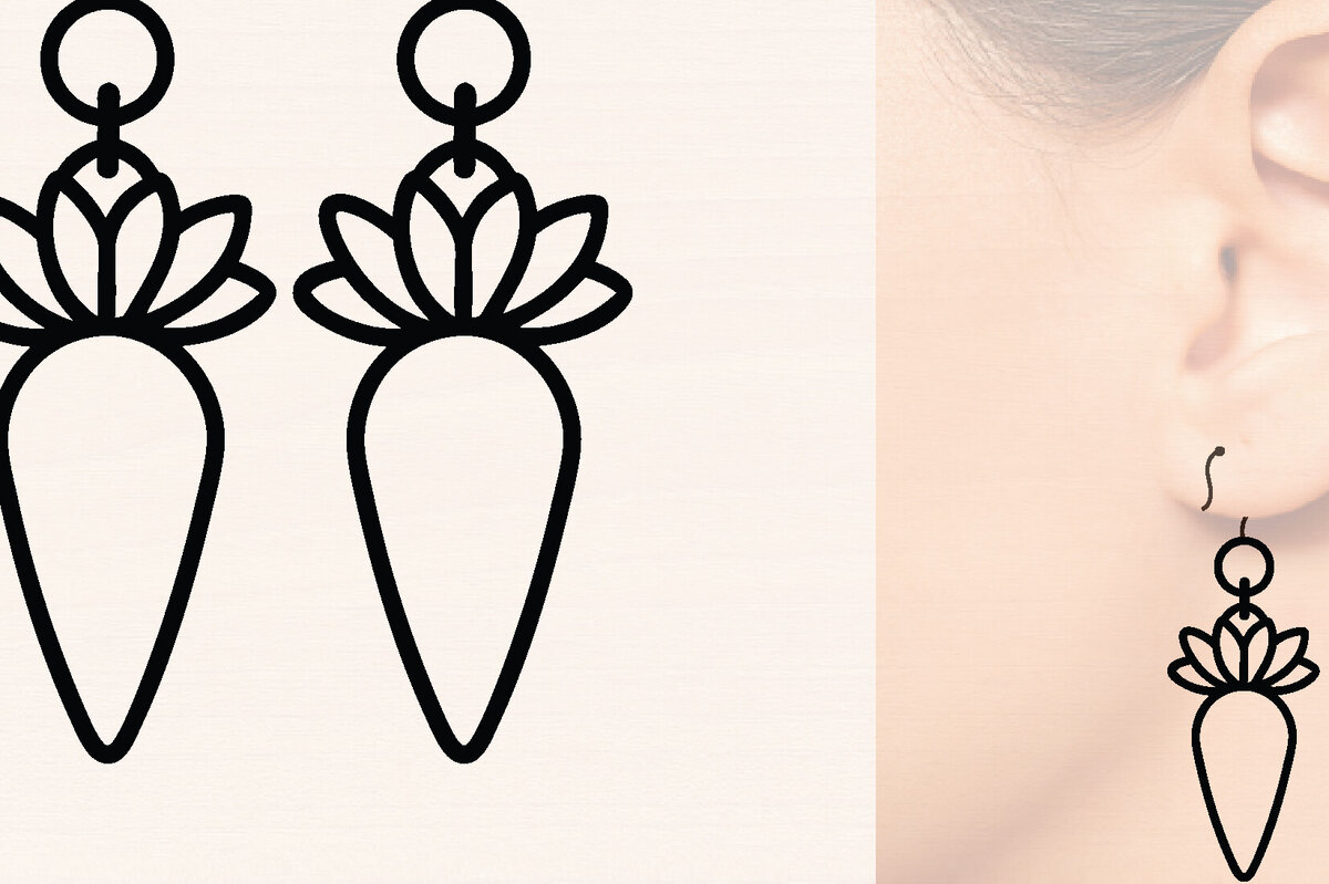 Intra απο ξύλο plywood  Χρώμα wenge 3mm-4mm πάχος - Πασχαλινά Ξύλινα Σκουλαρίκια Δίασταση 3x3 cm INTRAFABR-55064574