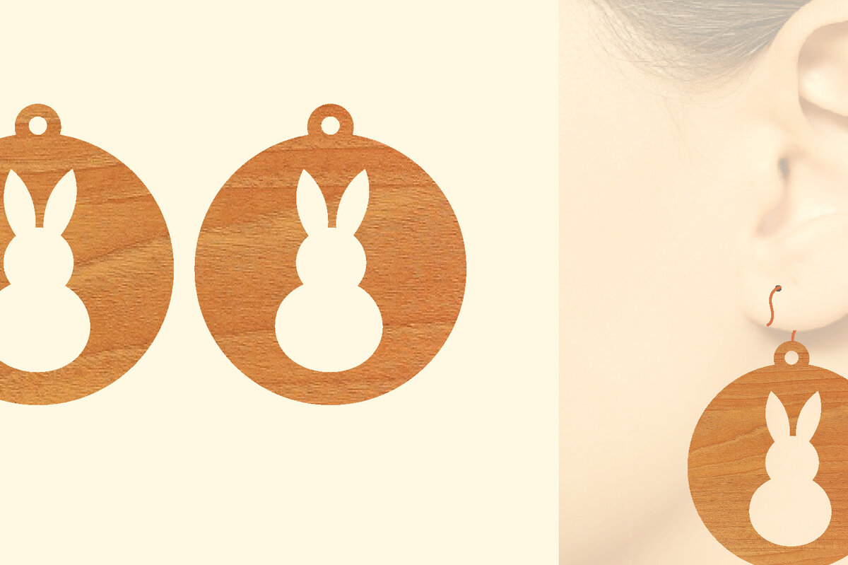 Σετ των 3 Intra απο ξύλο plywood  Χρώμα wenge 3mm-4mm πάχος - Πασχαλινά Ξύλινα Σκουλαρίκια Laser Δίασταση 3x3 cm INTRAFABR-55135080