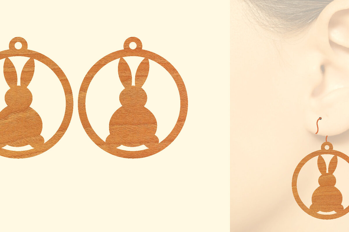 Σετ των 3 Intra απο ξύλο plywood  Χρώμα wenge 3mm-4mm πάχος - Πασχαλινά Ξύλινα Σκουλαρίκια Laser Δίασταση 3x3 cm INTRAFABR-112492455