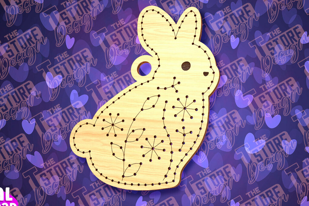 Σετ των 2 Intra απο ξύλο plywood  Χρώμα wenge 3mm-4mm πάχος - Πασχαλινό Ξυλοκέντημα Κενό | Δίασταση 15x15 cm INTRAFABR-112451890