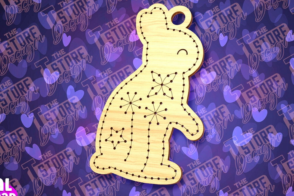 Σετ των 2 Intra απο ξύλο plywood  Χρώμα wenge 3mm-4mm πάχος - Πασχαλινό Ξυλοκέντημα Κενό | Δίασταση 15x15 cm INTRAFABR-112451957