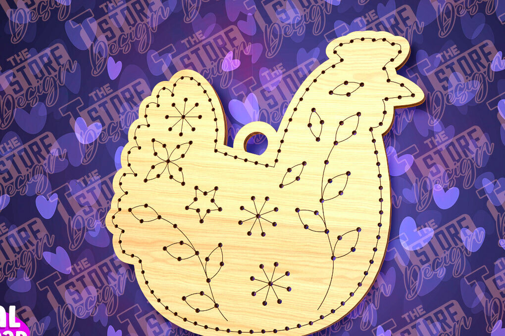 Σετ των 2 Intra απο ξύλο plywood  Χρώμα wenge 3mm-4mm πάχος - Πασχαλινό Ξυλοκέντημα Κενό | Δίασταση 15x15 cm INTRAFABR-112451879