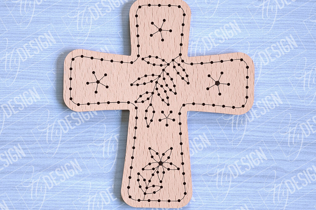 Σετ των 2 Intra απο ξύλο plywood  Χρώμα wenge 3mm-4mm πάχος - Πασχαλινά κενά κεντήματα με λέιζερ Δίασταση 15x15 cm INTRAFABR-114118039