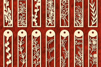 Σετ των 2 Intra απο ξύλο plywood  Χρώμα wenge 3mm-4mm πάχος - Πασχαλινό Ξύλινο σελιδοδείκτη Bundle1480 Δίασταση 15x15 cm INTRAFABR-114052370