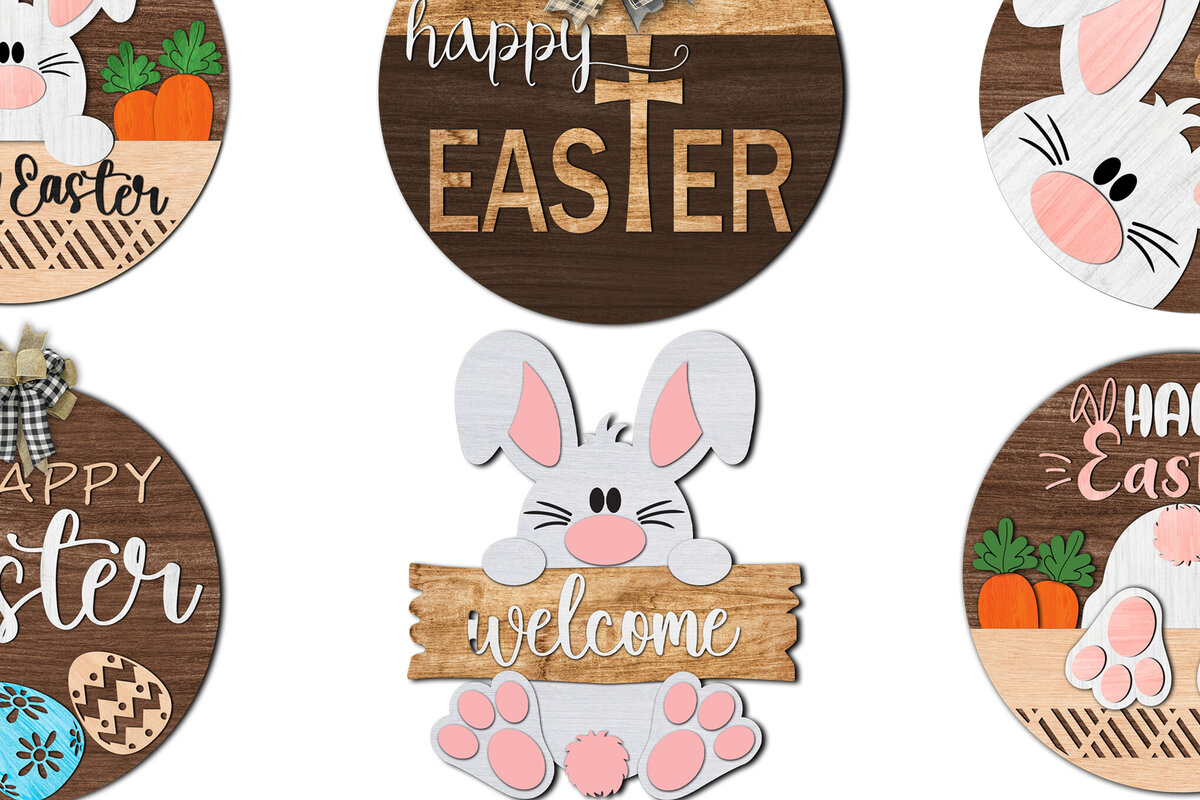 Σετ των 2 Intra απο ξύλο plywood  Χρώμα wenge 3mm-4mm πάχος - Πασχαλινή Ξύλινη Πακέτα Δίασταση 20x20 cm INTRAFABR-22671973