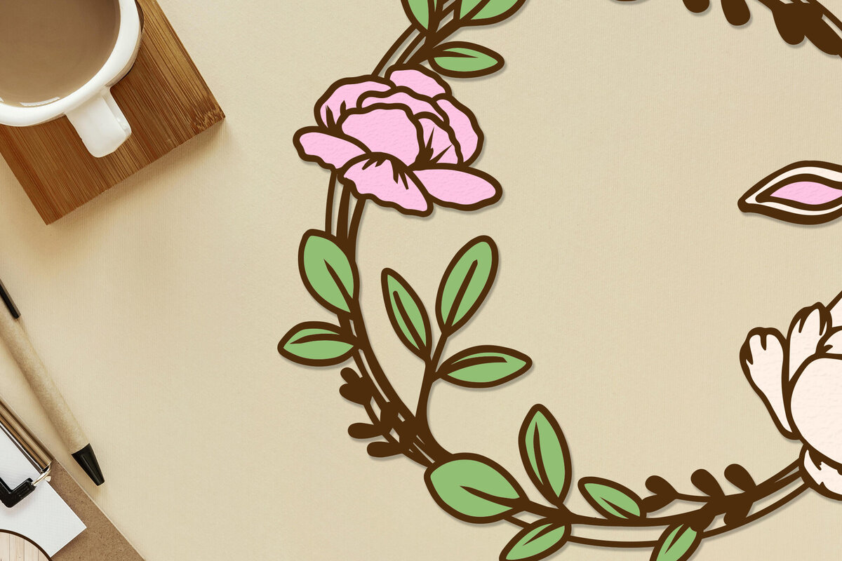 Σετ των 2 Intra απο ξύλο plywood  Χρώμα wenge 3mm-4mm πάχος - ΣΤΕΦΑΝΙ ΠΑΣΧΑ Διακόσμηση πολλαπλών στρώσεων, κομμένο Δίασταση 2x14 cm INTRAFABR-77215481