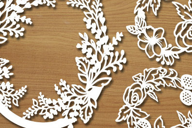 Σετ των 2 Intra απο ξύλο plywood  Χρώμα wenge 3mm-4mm πάχος - Πασχαλινό στεφάνι Ξύλινο Cut Bundle 1444 Δίασταση 15x15 cm INTRAFABR-66579626