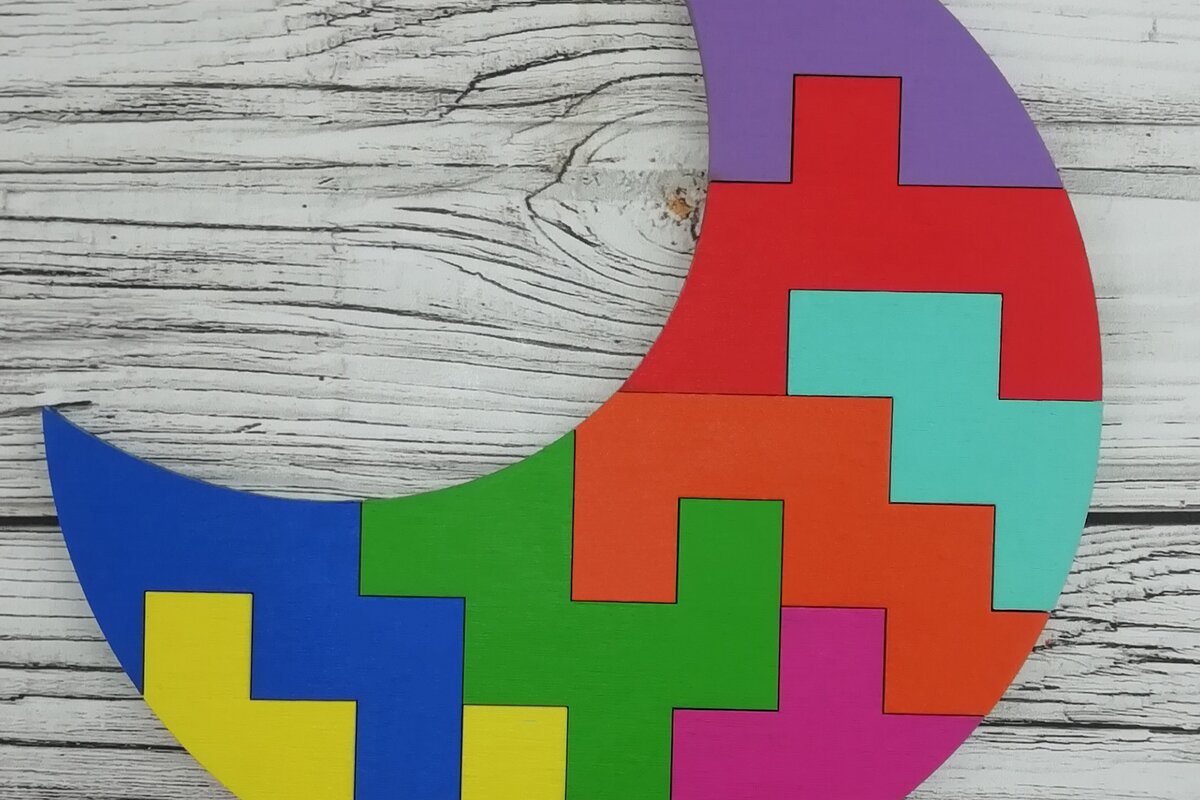 Intra απο ξύλο plywood  Χρώμα wenge 3mm-4mm πάχος - Εκπαιδευτικό παζλ για παιδιά Δίασταση 30x20 cm INTRAFABR-93448805