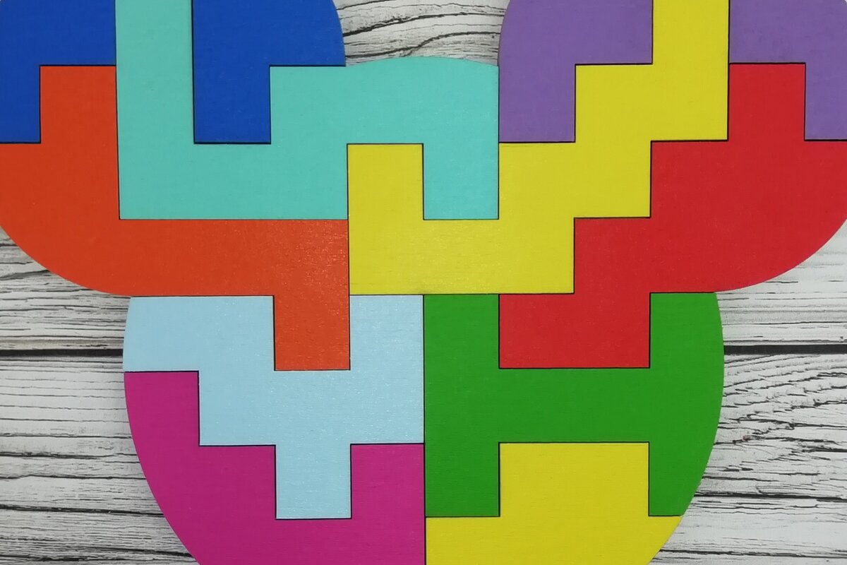 Intra απο ξύλο plywood  Χρώμα wenge 3mm-4mm πάχος - Εκπαιδευτικό παζλ για παιδιά Δίασταση 30x20 cm INTRAFABR-93448844