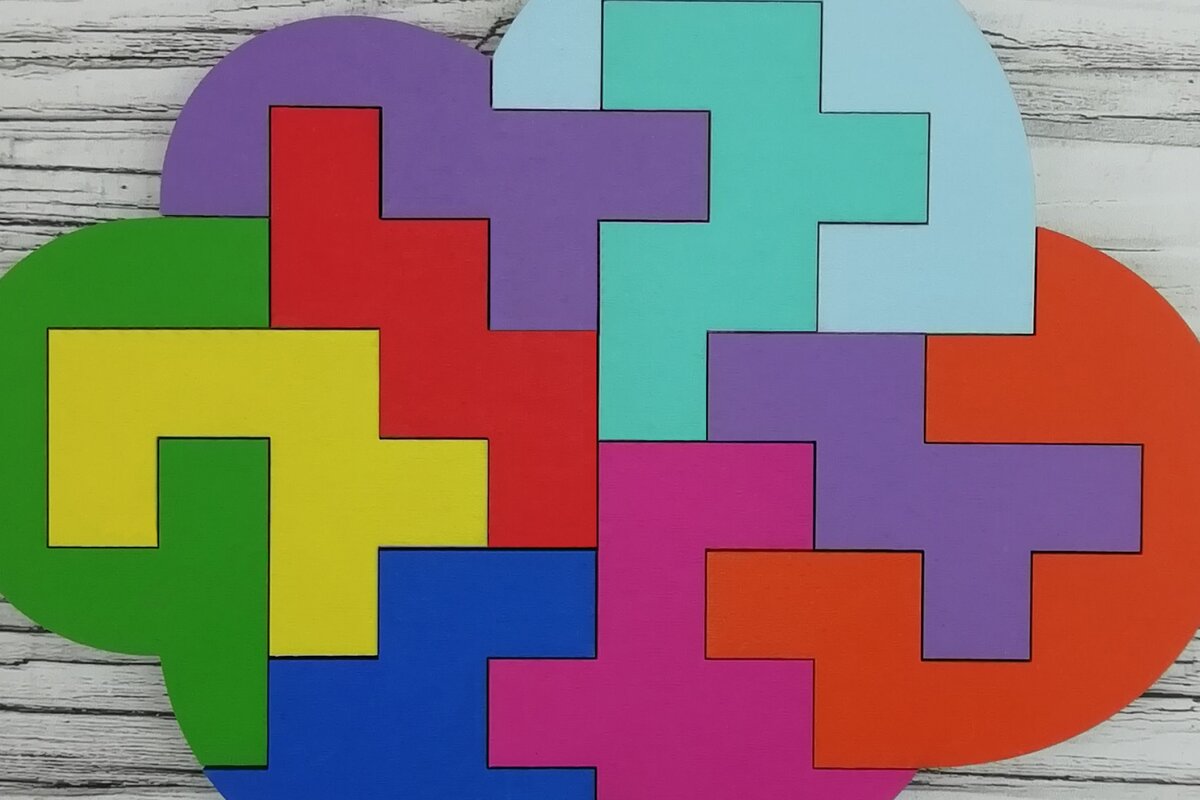 Intra απο ξύλο plywood  Χρώμα wenge 3mm-4mm πάχος - Εκπαιδευτικό παζλ για παιδιά Δίασταση 30x20 cm INTRAFABR-93448439